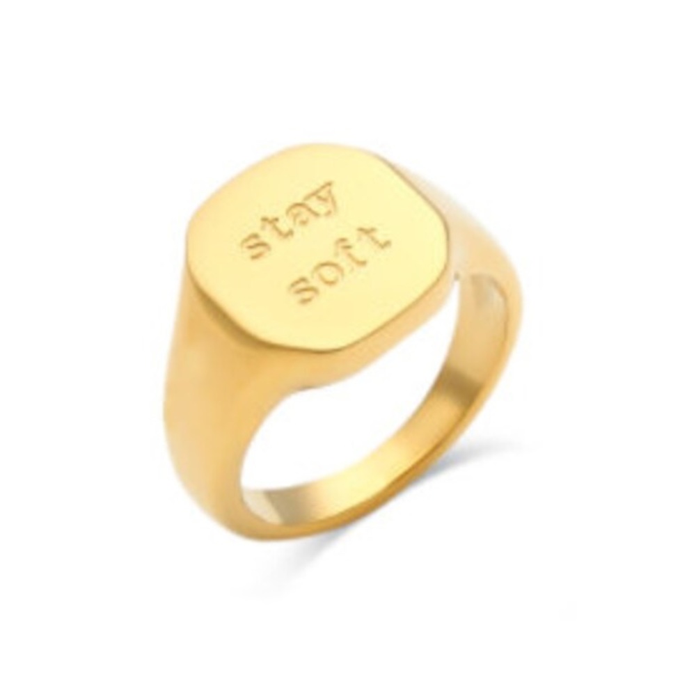 NEW! STAY SOFT ENGRAVED GOLD RING